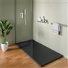Parama Piatto doccia 80x160 cm in marmoresina nero effetto pietra | Merlera