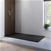 Parama Piatto doccia 80x160 cm in marmoresina nero effetto pietra | Paros