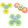 Ainiv Giocattolo rotante a ventosa, 3 pezzi a ventosa, spinner toys, spinner toys, dito, giocattolo da bagno, giocattolo sensoriale, giocattolo per bambini, giocattoli da 1-6 anni