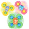 Ainiv Ventosa Spinner Top Giocattoli, 3PCS Simpatici Giocattoli per Il Bagno del Bambino, Ventose Girevoli Giocattoli per Bambini,Giocattoli Sensoriali per Bambini
