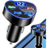 Gkumgwo Caricabatterie USB per auto a ricarica rapida, 66 W, splitter per auto con display a LED di tensione, caricabatterie per auto Pd Qc 3.0, caricabatterie per telefono per più