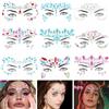 SANGFUN Gemme Viso, 9 Set Strass Viso, Strass Adesivi, Brillantini, Adesivo in cristallo per gioielli per faccia glitter, Viso Adatto per Festival Musicali Carnevali Spettacoli di Festa