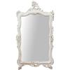 Biscottini Specchio bagno cornice barocca 118x7x66 cm | Specchio vintage da parete | Specchio grande da parete | Specchio bianco da parete