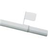 Gardinia Morsetto di Chiusura, Allungabile, Assemblaggio Senza Viti e forature, Press&Go cilindrico, Diametro 8/10 mm, Lunghezza 30-50 cm, Metallo, Bianco