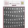 Nellie's Choice Nellie's Choice Embossing 3D ghirlande-Cartelle per Goffratura e Accessori 15 x 15 cm-Ideale per Fai da Te, DIY, Biglietti, Artigianato, Scrapbooking e Journaling, Grigio