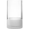 Leonardo Novara - Vaso decorativo in vetro satinato, 1 pezzo, forma cilindrica, elegante portacandela in vetro per candele, 26 cm
