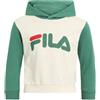 FILA Lubsko Logo Hoodie Felpa con, Abete Bianco Anticato, 86-92 Unisex-Bambini
