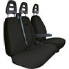 Cora manufacturing Coprisedili per furgoni tg. SP25 tess. cotone trapuntato nero
