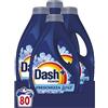 Dash Power Detersivo Liquido Lavatrice, 80 Lavaggi (4x20), Freschezza Di Lenor, Risveglio Primaverile, rimuove addirittura gli odori di sudore vecchi di 7 giorni, per una pulizia impeccabile