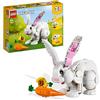 LEGO Creator Coniglio Bianco, Set di Costruzioni, Animali Giocattolo per Bambini da 8 Anni in su con Coniglietto, Foca e Pappagallo, Giochi 3 in 1 in Mattoncini 31133