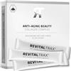 RevitalTrax Collagene e acido ialuronico - 30 bustine da 5gr di collagene Idrolizzato Verisol con Acido ialuronico, Vitamina C, Zinco e Biotina. Per pelle, unghie e capelli.