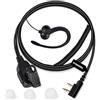 HYSHIKRA Auricolare leggero per radio a forma di G compatibile con Retevis Baofeng Kenwood RT24 UV5R TK250 TK320 Walkie Talkie (nero, 1 PACK)
