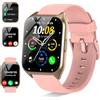 DUSONLAP Smartwatch Uomo Donna con Chiamate, 1.85 HD Orologio Smartwatch 110+ Sportive Smart Watch con Contapassi/Cardiofrequenzimetro/Cronometro, Impermeabil IP68 Fitness Tracker, Rosa
