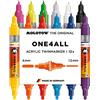 Molotow mo200480 acrilico Marker ONE4ALL Twin, Penne box Main Kit di 1, 1.5 mm/4 mm, 12 Pennarelli