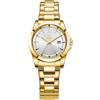 SHENGKE Orologi al quarzo minimalisti da donna con data bracciale in acciaio inossidabile e quadrante colorato alla moda (Oro-Argento)