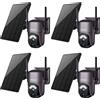 Xega Telecamera di sicurezza solare Wireless 4 pezzi, 2K Super HD PTZ (o0p)