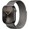 Apple Watch Series 10 GPS + Cellular 46 mm Smartwatch con cassa in titanio color Ardesia e cinturino Sport Loop Ardesia - M/L. Fitness tracker, app ECG, display Retina always-on, Carbon Neutral
