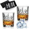 Shyllin Set di 2 Bicchieri da Whisky, 330 Ml, Bicchieri da Rum, Bicchieri Rum Particolari con Lussuosa Confezione Regalo Nera - Regalo per Uomo, Adatto per Bourbon, Rum, Vino Rosso (Gelo 330ml)