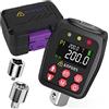 ANPUDS Adattatore Chiave Dinamometrica Digitale 1/2, 10-200Nm Chiave Dinamometrica con Alta Precisione ±1%, Preimpostata, Archivio Dati, Buzzer e Notifica LED, Adattatori da 1/4 3/8 per Auto, Moto