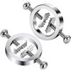 WMUVAZA Morsetti metallici a spirale regolabili non perforati, 1 paio di mini pinze metalliche non perforate elastiche argentate, strumenti di gioco per donne o coppie per aumentare il divertimento del gioco