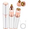OMCGG 2 in 1 epilatore viso da donna USB ricaricabile rasoio viso epilatore con teste intercambiabili luce LED sopracciglio elettrico donna per viso e sopracciglia gioca menta