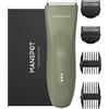 MANSPOT Rasoio Elettrico Corpo Uomo, Depilatore Corpo Uomo Impermeabile IPX9, Rasoio Parti Intime Umido e Asciutto, Rasoio Intimo per Viso, Braccia, Torace, Gambe, Ascelle