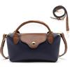 Long Keeper Mini borsa a tracolla da donna con cerniera in pelle PU piccola tote per donne signore maniglia superiore borsa hobo borsa piccole borse a tracolla, Blu scuro, One Size