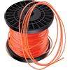Bosuya Filo decespugliatore Linea Tagliabordi per Prato 2,4 mm x 100m Arancione Nylon Resistente