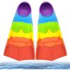 Chingcoo Pinne da nuoto per bambini, pinne corte in silicone, pinne corte per bambini, pinne corte da addestramento, pinne corte per bambini e adulti