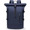 GYakeog Zaino Rolltop da Viaggio 15.6 Pollici Porta PC Impermeabile Lavoro Uomo Università per Viaggio Escursionismo Campeggio Università-Blu