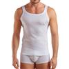Enrico Coveri 6 Pezzi Canottiera Coveri Uomo Spalla Stretta ET1105 in Cotone Costina, Bianco, 3/S