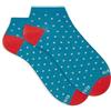 Gallo Calze fantasmini donna cotone fantasia pois azzurro