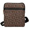 Guess Borsa tracolla uomo escape top zip crossbody flat marrone multilogo UB23GU06 HMESCGP2358 Media