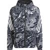 adidas M Fi AOP FZ Q3 Felpa, Bianco/Nero, L Uomo