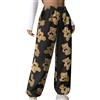 ABLYTMIAQ Pantaloni in pile Sherpa da donna con motivo a orso carino pantaloni da donna in peluche soffici larghi pantaloni della tuta a vita alta casual pantaloni da jogging larghi abbigliamento da casa