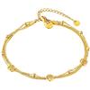 VICKWOOD cavigliera/bracciale da donna con motivo dell'albero della vita in oro, argento o oro rosa Placcatura in oro 18 carati Gioielli impermeabili in acciaio inossidabile da donna