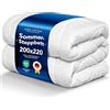 John Cotton New Way - Piumone estivo leggero, 200 x 220 cm, per l'estate, super morbido e traspirante, anallergico, certificato Oeko, 220 x 200 cm, colore: Bianco