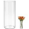 QEEYON Vaso Cilindrico in Acrilico, Alto 30 cm Vaso per Fiori in Plastica Ispessita per Composizioni Floreali, per Soggiorno, Cucina, Ufficio, Matrimoni (30 x 12 cm)