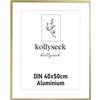 kollyseek cornice di alluminio 40 x 50cm cornice di poster in metallo oro con vetro acrilico infrangibile moderna cornice di foto Cornice con passepartout per le immagini Poster Foto oro