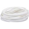 GORGECRAFT 10m di Striscia di Cuoio PU Ripiegabile 4mm in Pelle Intrecciata A Doppia Faccia in Pelle Bianca Piatta e Morbida per Rifiniture Fai da Te Cucito Artigianato Cintura Bracciale Creazione