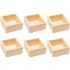 Rebanky 6 Pezzi Scatole Quadrate Legno Piccole Scatola di Legna Piccola Senza Coperchio Cubo in Legno Contenitore 8 x 8 x 4 cm Cassette Legna Piccole per la Decorazione Della Casa, le Piante