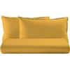 Novia - COLORFUL - Completo Letto Tinta Unita 100% cotone morbido, resistente e duraturo, comfort garantito 1 Piazza, Oro