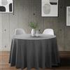 BLUZIMAN® Tovaglia Rotonda Grande 70 Fatto in Europa al 100% con Cotone, Copritavolo Moderno Elegante Tessuto Jacquard di Pregio, Copri Tavolo Soggiorno Cucina (Tovaglia Diametro 220cm, Grigio)