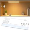 Hiromeco Lampada da incasso da cucina, a LED, dimmerabile, 230 V, con sensore di movimento, 42 cm, illuminazione da incasso con cavo, 3000 - 6000 K, luce luminosa per armadi, scrivanie, cucine e armadi