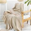 Milam London Coperta In Cotone, Telo Per Poltrona E Divano | 170 x 200 cm - Beige, Copriletto Singolo, Topper Divano