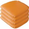GHJL Cuscino Per Sedia In Pelle For Cucina Sala Da Pranzo Cuscino Per Sedia A Ferro Di Cavallo Impermeabile Cuscino For Sedile Antiscivolo Facile Da Pulire 1/2/4 Confezioni ( Color : Orange , Size : Set of