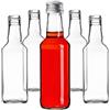 KADAX 10 bottiglie di vetro da riempire, 200 ml, bottiglie di liquore vuote con tappo a vite, bottiglie per liquori, liquori (argento)