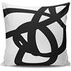Generic Personalizzato Federe per Cuscini Black White Art Sofa Modern Federe per Cuscini per La Casa Casual Federe Cuscino 45X45Cm Fodere per Cuscini da Lancio per Letto Divano Camera