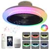 Fachae RGB Ventilatore Soffitto Con Luce Telecomando Alexa LED Dimmerabile Lampadario Ventilatore Soffitto Timer Colorato 6 Velocità Reversibile Silenzioso Plafoniera Con Ventilatore Soffitto Bambini