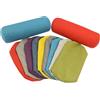 YURRO Federa rotonda in lino, federa cilindrica per cuscino di supporto per tutto il corpo, per memory foam, schiuma triturata/cotone (grigio, 18 x 50 cm)